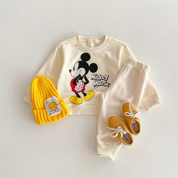 0-4 Year Children's Clothes Set Autumn Winter New Cartoon Home Wear Baby Boys Girls Pajamas Two Piece Cotton Kids Clothing Sets