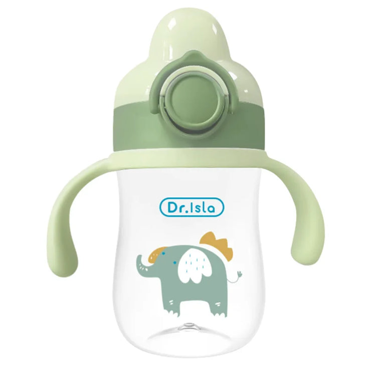 Dr.isla Baby Bottle 300ML Baby Feeding Cup With Straw Children Learn Feeding Drinking Bottle Kids Training Cups BPA Free