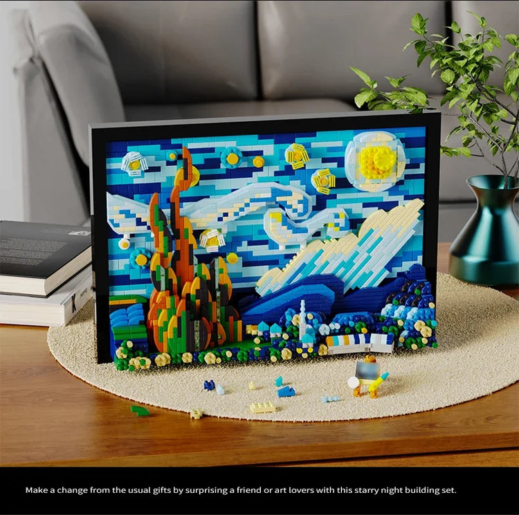 1731pcs Creative 3D Oil Painting Building Blocks Set Famous Art Photo Frame DIY Home Decorations Adult Assembled Toys Kids Gifts