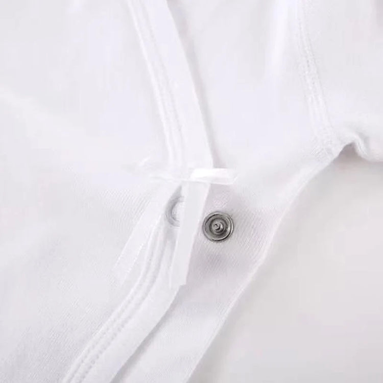 Baby Clothes Romper Baby Boys Clothes Girl Clothes Kids Long Sleeve 100% Cotton Overall White Baby Newborn Overalls Side Opening