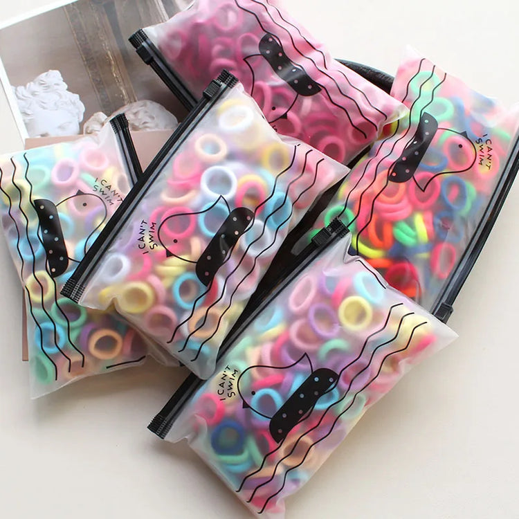 100 Pieces/pack Children's Hair Rings Baby Free Rubber Bands High Elasticity Basic Tie Girl Headband Accessories Super Soft