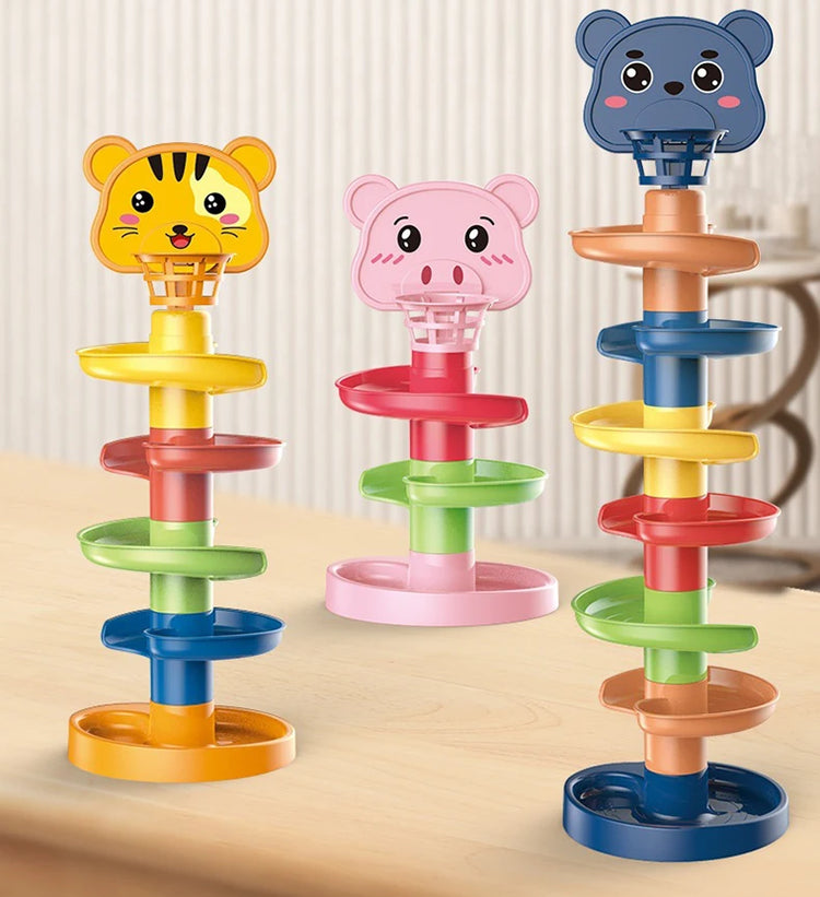 Montessori Toys Baby 0 12 24 36 Months Track Rolling Ball Push Pop Sliding Ball Early Education Toys For Kids Children Sensory