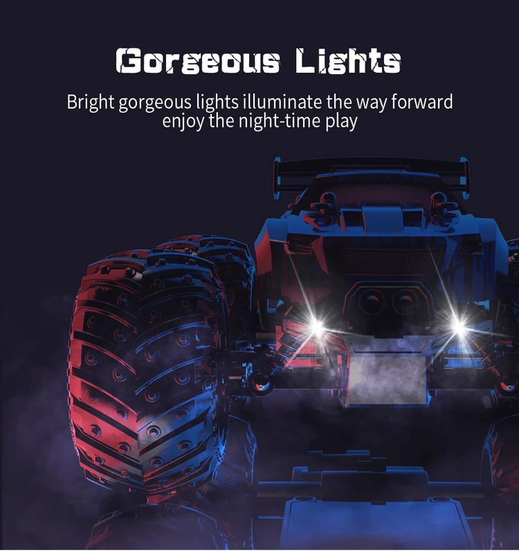 JJRC Q105 1:18 Remote Control Car 25KM/h With Led Lights 2.4G Inductor RC Off-Road Cars High Speed Brushless Motor Children Toys