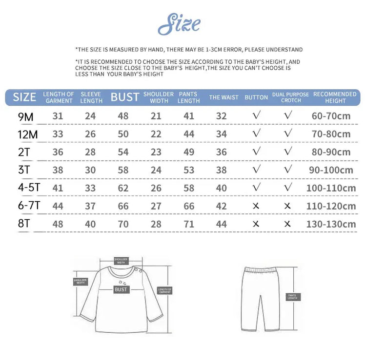 Children Kids Clothes Sets Boys Girls Suit Pajamas Clothinng Pants Cartoon Autumn Winter Sleepwear Outfits