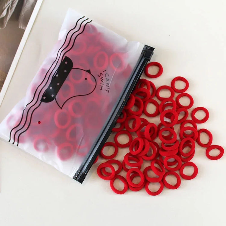 100 Pieces/pack Children's Hair Rings Baby Free Rubber Bands High Elasticity Basic Tie Girl Headband Accessories Super Soft