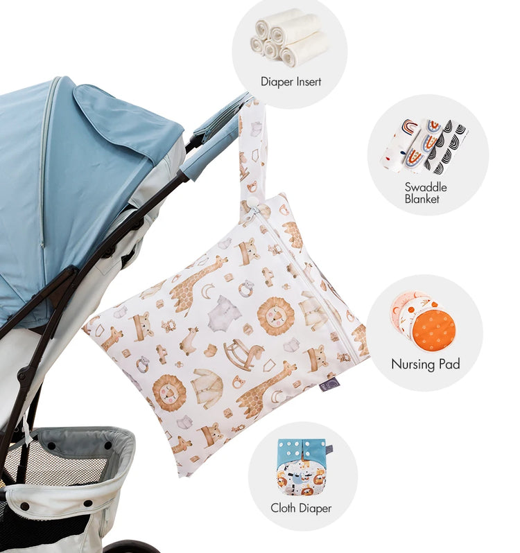 Elinfant 3PCS Travel Wash Cosmetic Bag Waterproof Diaper Bag Portable Storage Bag