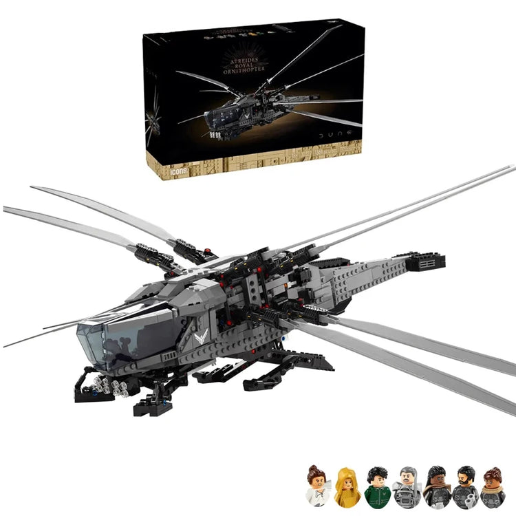 1369PCS Ideas Dune Atreides Royal Ornithopter Helicopter Building Blocks 10327 Construction Bricks Set Toy For Children Kids