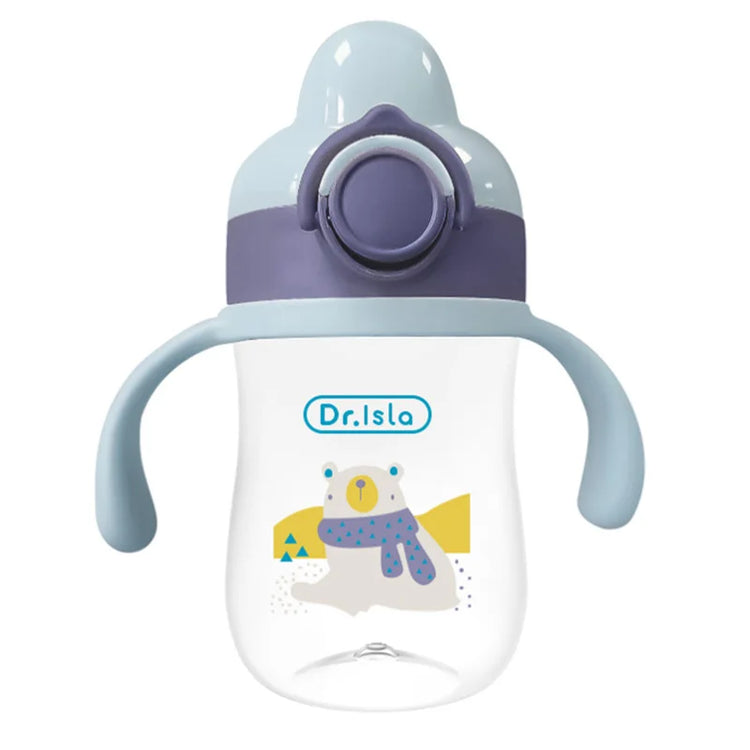Dr.isla Baby Bottle 300ML Baby Feeding Cup With Straw Children Learn Feeding Drinking Bottle Kids Training Cups BPA Free