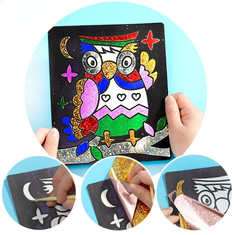DIY Cartoon Magic Transfer Painting Crafts for Kids Art and Crafts Toys Children Creative Educational Learning Drawing Toy