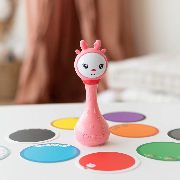 Baby rattle musical light-up toys, newborn toys,0-24 months,1 year old baby gift, 4 music modes and color recognition function