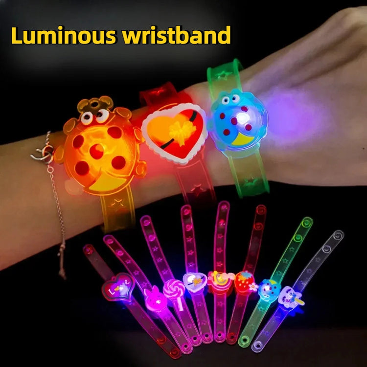 Halloween Decoration Cartoon Sparkling Bracelet Sparkling Small Toys Children's Halloween Party Shining Props in The Dark