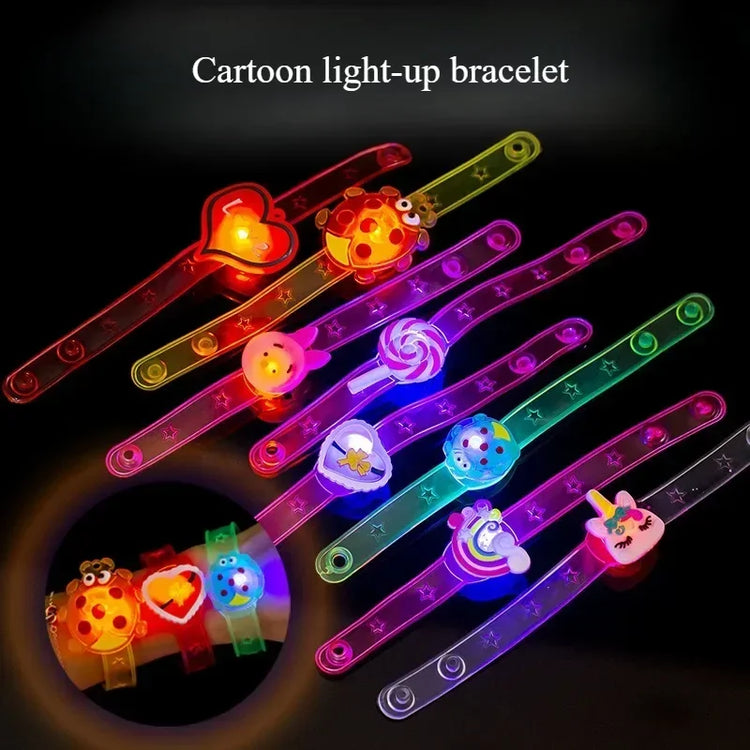 Halloween Decoration Cartoon Sparkling Bracelet Sparkling Small Toys Children's Halloween Party Shining Props in The Dark
