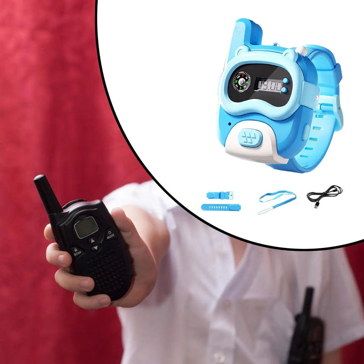 Walkie Talkie Watch Cute Walkie Talkies for Kids for Hiking Accessories Outside Birthday Gifts 4-6 Years Old Girls and Boys