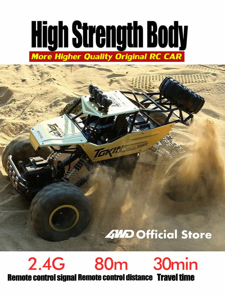 4WD RC Car Off Road 4x4 Remote Control Cars Radio Buggy Truck Racing Drift with Led Lights Toys Gift for Boys Girls Children Kid