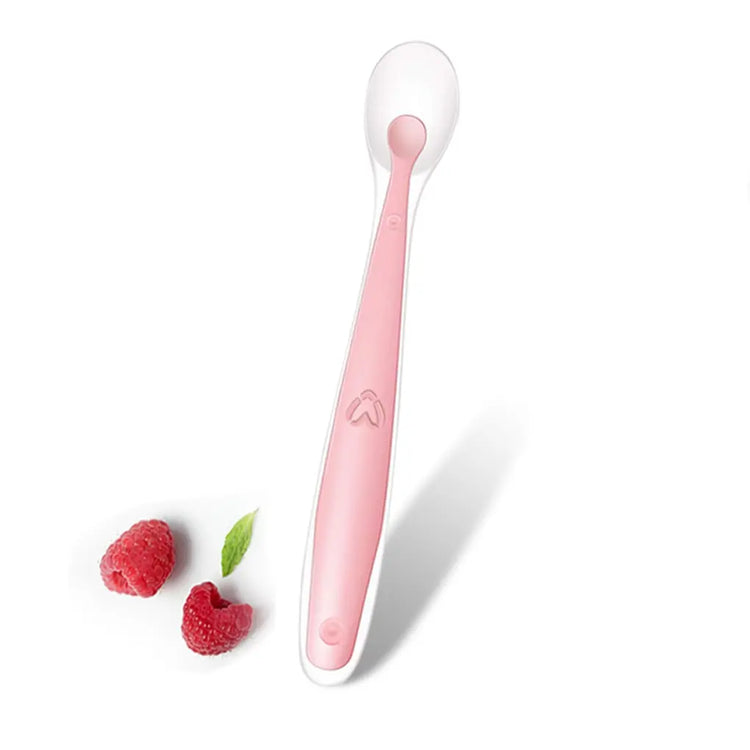 Baby Silicone Soft Spoon Training Feeding Spoons for Children kids Infants Temperature Sensing