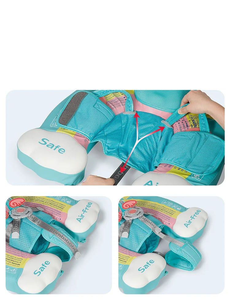 Water Toys Baby Swim Rings Non Inflatable Waist Ring With Sunshade Floating Boards Use For 3-24 Months Age Boys Girls