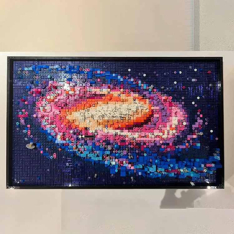 3091pcs Moc 31212 The Milky Way Galaxy 3D Art Mural Building Blocks Sets Diy Creative Decorate Bricks Toys Kids Educational Gift