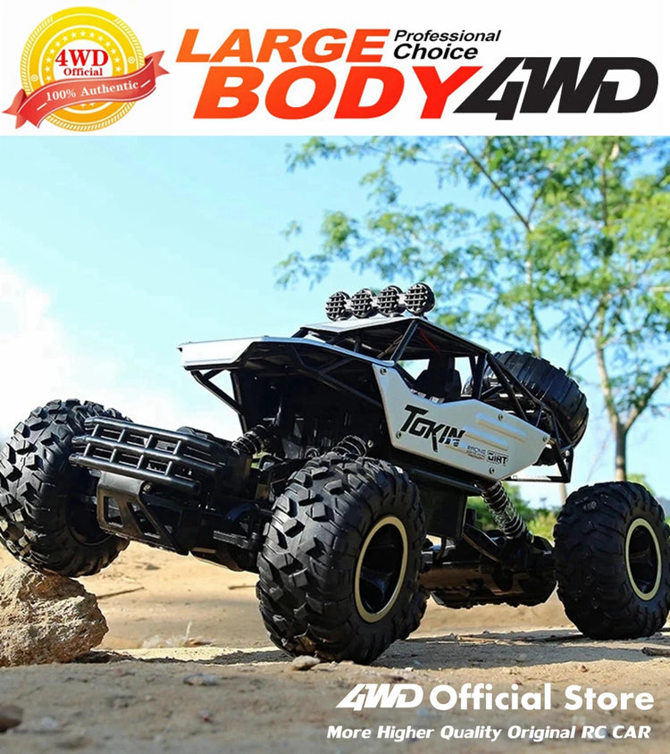 4WD RC Car Off Road 4x4 Remote Control Cars Radio Buggy Truck Racing Drift with Led Lights Toys Gift for Boys Girls Children Kid