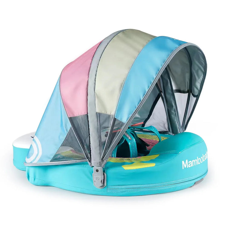 Water Toys Baby Swim Rings Non Inflatable Waist Ring With Sunshade Floating Boards Use For 3-24 Months Age Boys Girls
