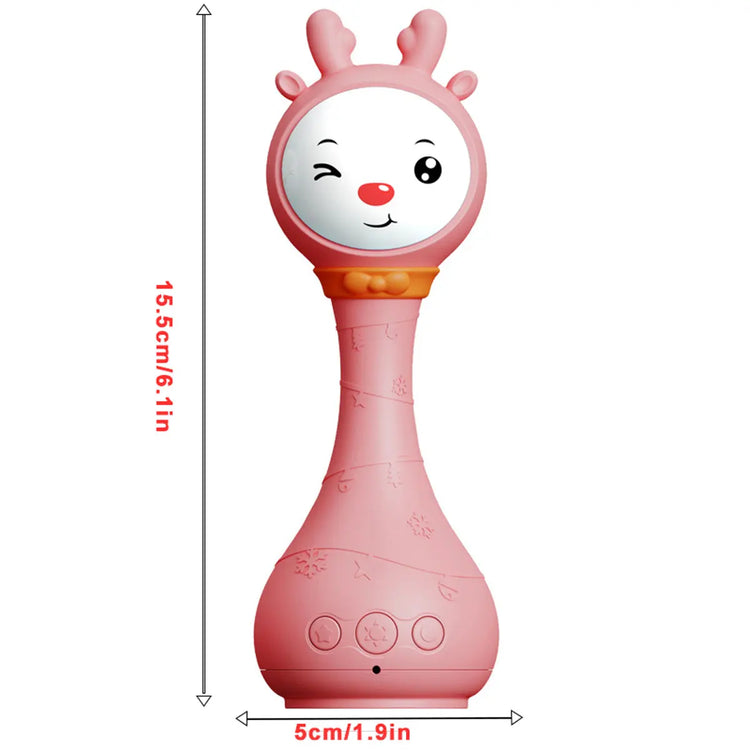 Baby rattle musical light-up toys, newborn toys,0-24 months,1 year old baby gift, 4 music modes and color recognition function