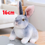 Simulation Rabbit Plush Doll Realistic Cute Furry Animal Bunny Plushie Toy Model Christmas Gift Kawaii Home Decoration