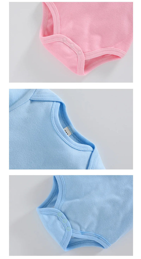 3PCS/Lot Baby Clothes Boy/Girl Baby Bodysuit Summer Clothes Solid Color Romper Soft Cotton Jumpsuit For Newborns Clothing 2021
