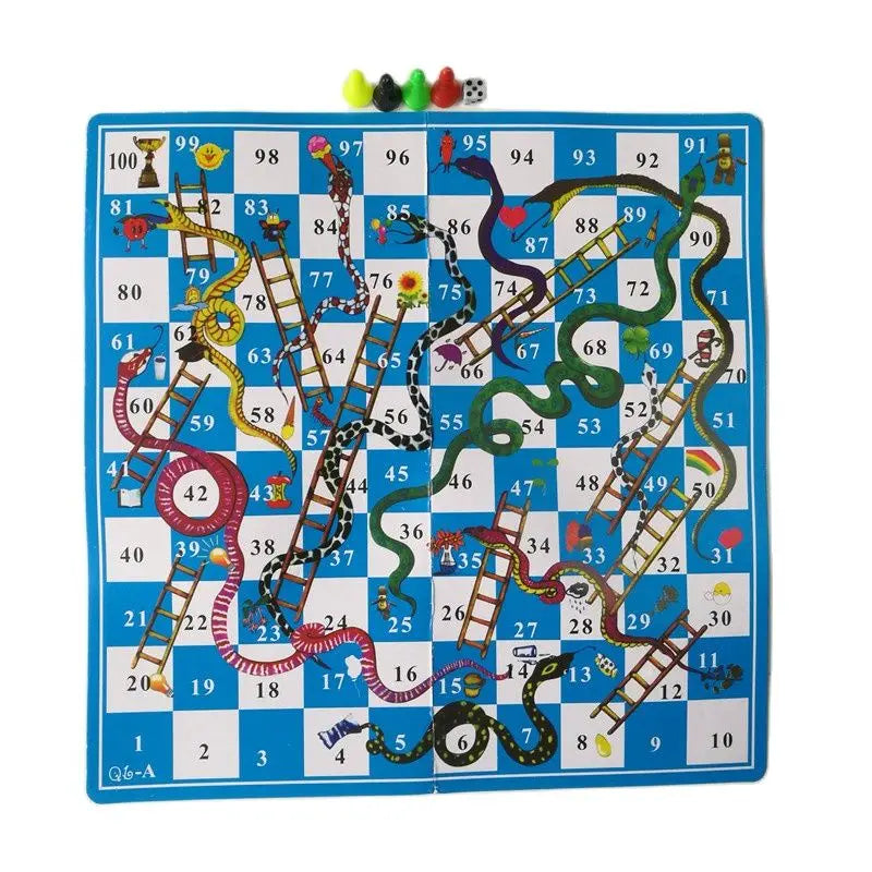 Snake Ladder Board Game Set Flight Chess Educational jogos juegos oyun Portable Family Party Games Funny Toys for Kids Adults