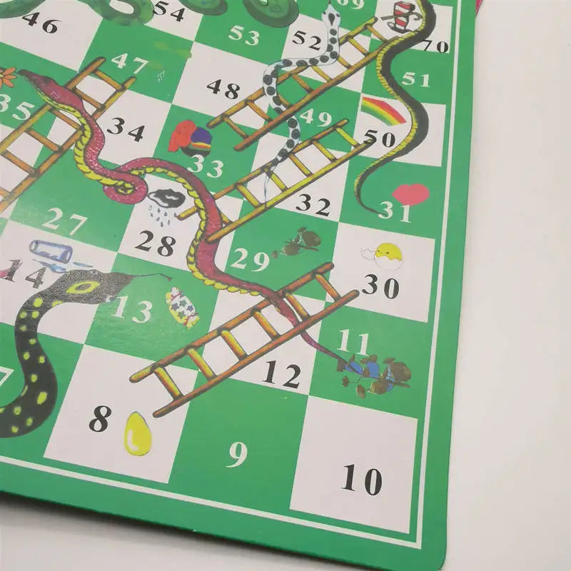 Snake Ladder Board Game Set Flight Chess Educational jogos juegos oyun Portable Family Party Games Funny Toys for Kids Adults