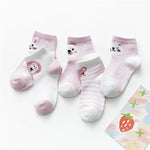 5Pairs/lot 0-24M Infant Baby Socks Baby Socks for Boys Girls Cotton Mesh Newborn Toddler First Walkers Baby Clothes Accessories