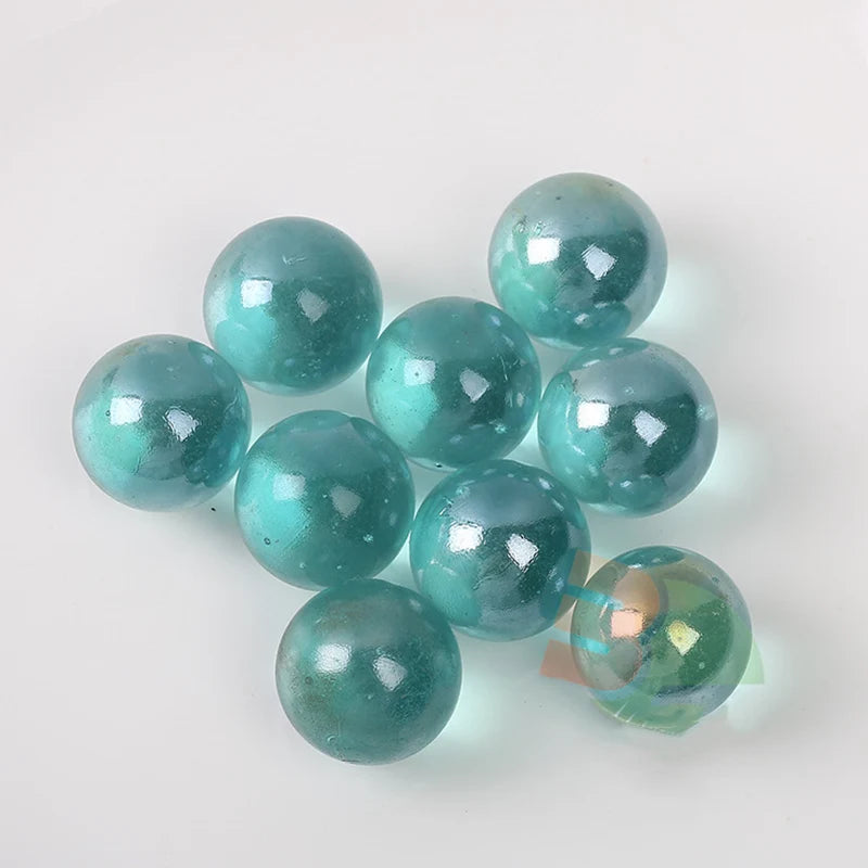 22mm Glass Marbles Balls Pinball Machine Charms Clear Home Fish Tank Decoration Vase Aquarium Toys for Kids 10pcs
