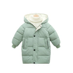 Kids Down Long Outerwear Winter Autumn Teen Cotton Clothes Boys Girls Cotton-Padded Parka Coats Big Children Thicken Warm Jacket