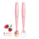 Baby Silicone Soft Spoon Training Feeding Spoons for Children kids  Infants Temperature Sensing