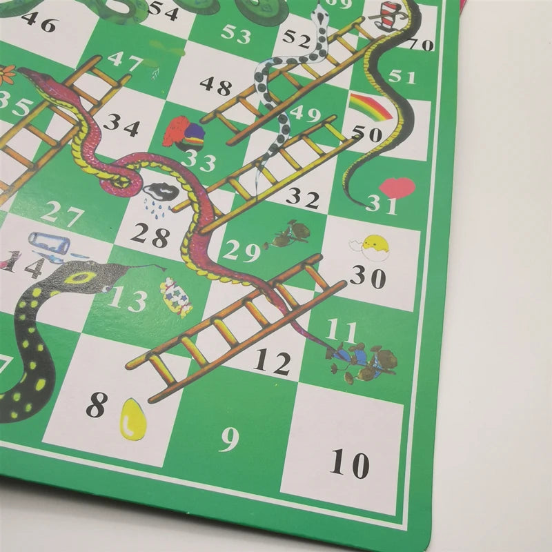Snake Ladder Board Game Set Flight Chess Educational jogos juegos oyun Portable Family Party Games Funny Toys for Kids Adults