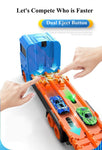 Large Car Transporter Truck Folding Track Racing Vehicle Kids Competitive Games Storage Alloy Car Boy Toy Children Novel Gift