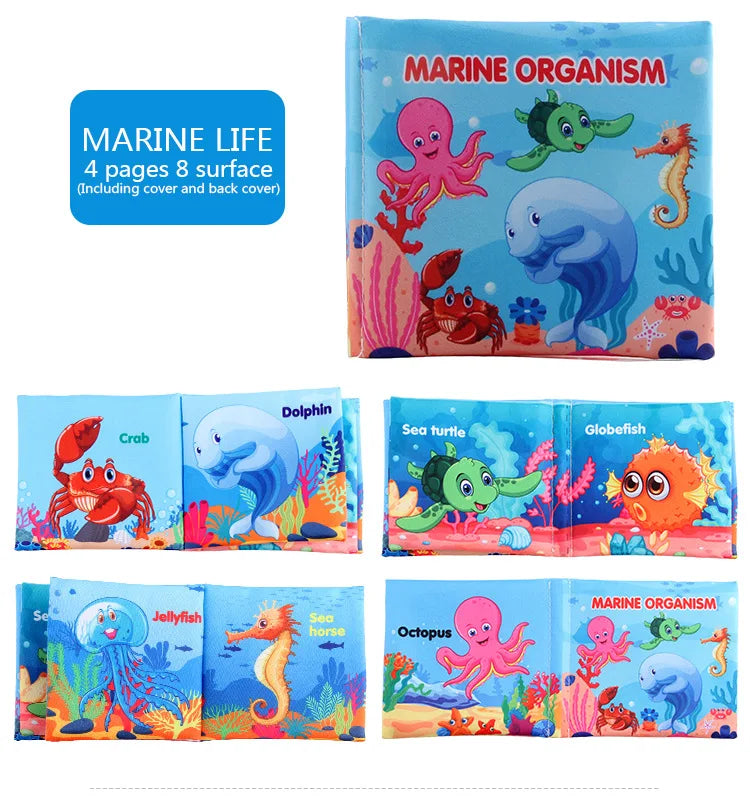 0-24 Monthes Soft Baby Cloth Books Fruits Vegetable Animals Cognitive Puzzle Infant Kids Early Learning Educational Fabric Toys