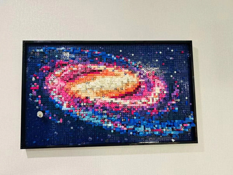 3091pcs Moc 31212 The Milky Way Galaxy 3D Art Mural Building Blocks Sets Diy Creative Decorate Bricks Toys Kids Educational Gift