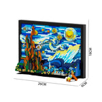 1731pcs Creative 3D Oil Painting Building Blocks Set Famous Art Photo Frame DIY Home Decorations Adult Assembled Toys Kids Gifts