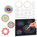 22PCS Clear Spirograph Drawing Toy Set DIY Creative Design Geometric Drawing Interlocking Gears Wheels Ruler Kids Art Craft  Toy
