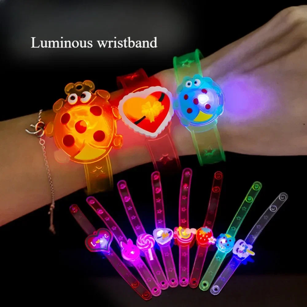 Halloween Decoration Cartoon Sparkling Bracelet Sparkling Small Toys Children's Halloween Party Shining Props in The Dark