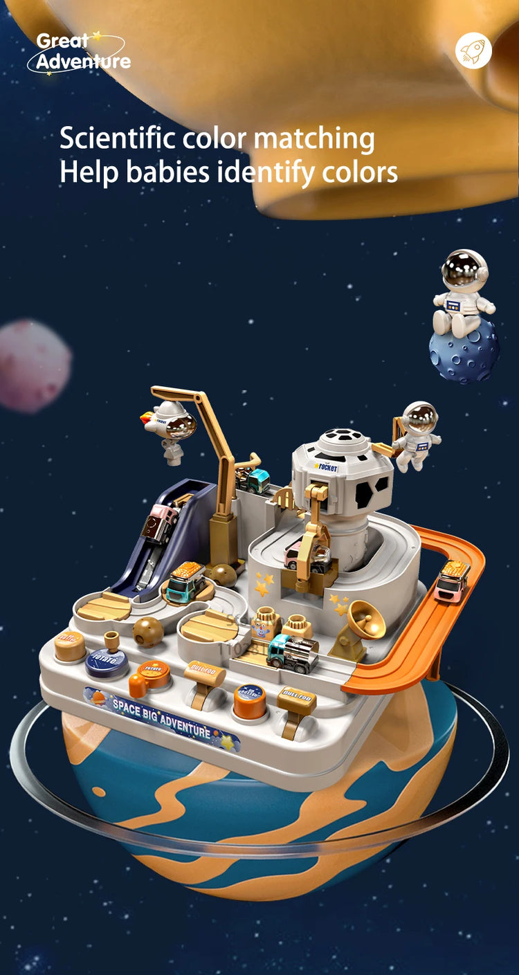 Racing Rail Car Model Space Aerospace Animals Educational Toys Children Train Track Adventure Brain Mechanical Interactive Game