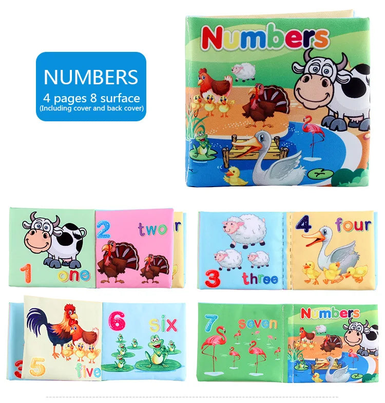 0-24 Monthes Soft Baby Cloth Books Fruits Vegetable Animals Cognitive Puzzle Infant Kids Early Learning Educational Fabric Toys