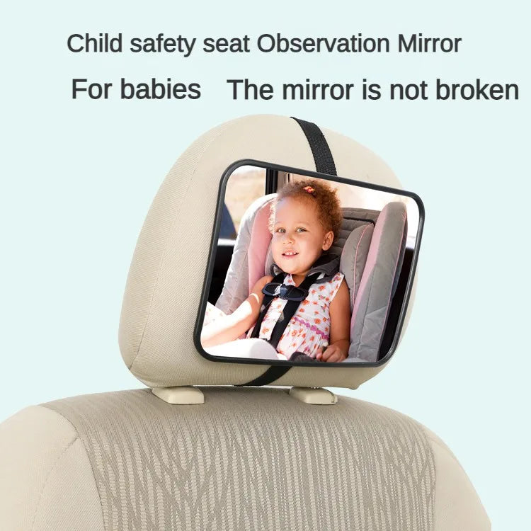 EAFC Adjustable Wide Car Rear Seat Mirror Baby/Child Seat Car Safety Mirror Monitor Square Safety Car Baby Mirror Car Interior