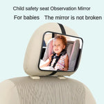 EAFC Adjustable Wide Car Rear Seat Mirror Baby/Child Seat Car Safety Mirror Monitor Square Safety Car Baby Mirror Car Interior