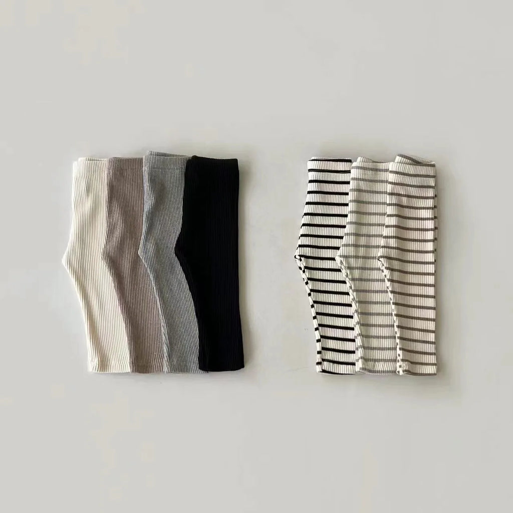 0-3Yrs Casual Infant Baby Boys Girls Pure Color Pants Children's Clothes Pants Spring Summer Kids Baby Girls Boys Stripe Pants