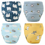4PCS Baby Waterproof Diapers Pee Shorts Underwears Reusable Soft Ecological Cotton Toddler Potty Training Pants For Boys Girls