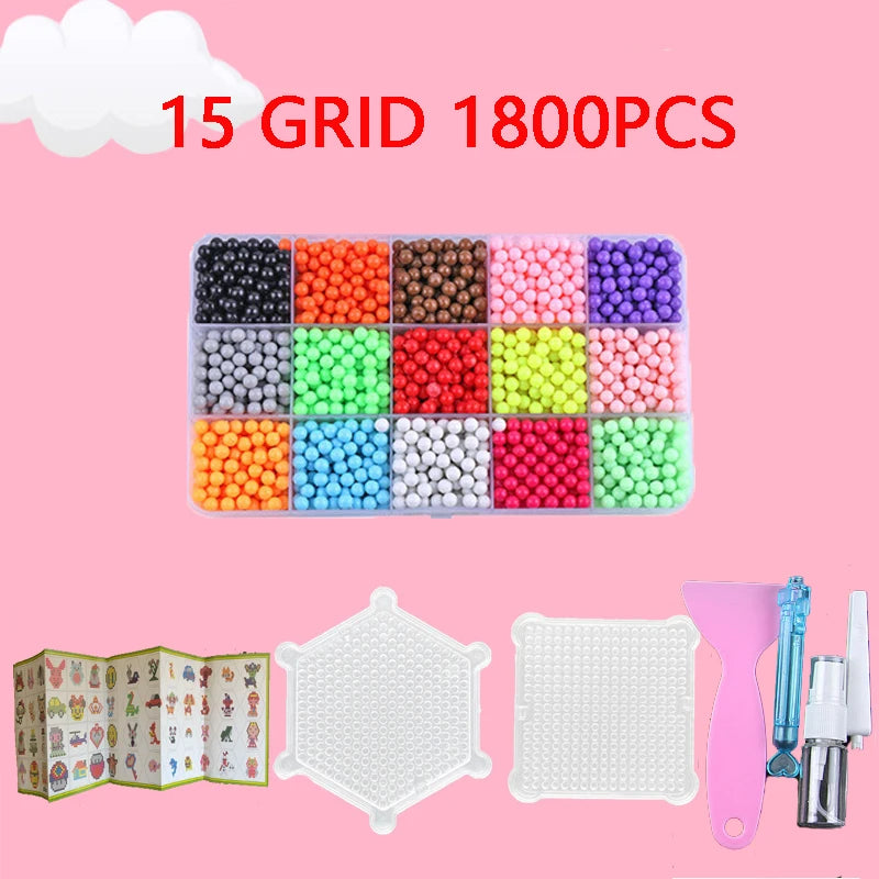 DIY Beads Set Perlen Tool Creativity Magic Water Beads Pegboard Arts and Crafts for Kids Toys Girls Children Gift 5 7 10 years