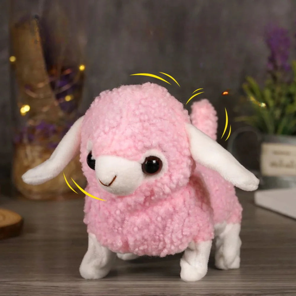 Simulation Electric Sheep Plush Toy Simulation Elephant Soft Stuffed Doll Goat Shake Head Automatic Moving Pet Gift for Kids