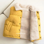 Autumn Winter New Boys Girls Sleeveless Hooded Vest Jacket Cartoon Print Coat Kids Warm Vest Outwear Clothes