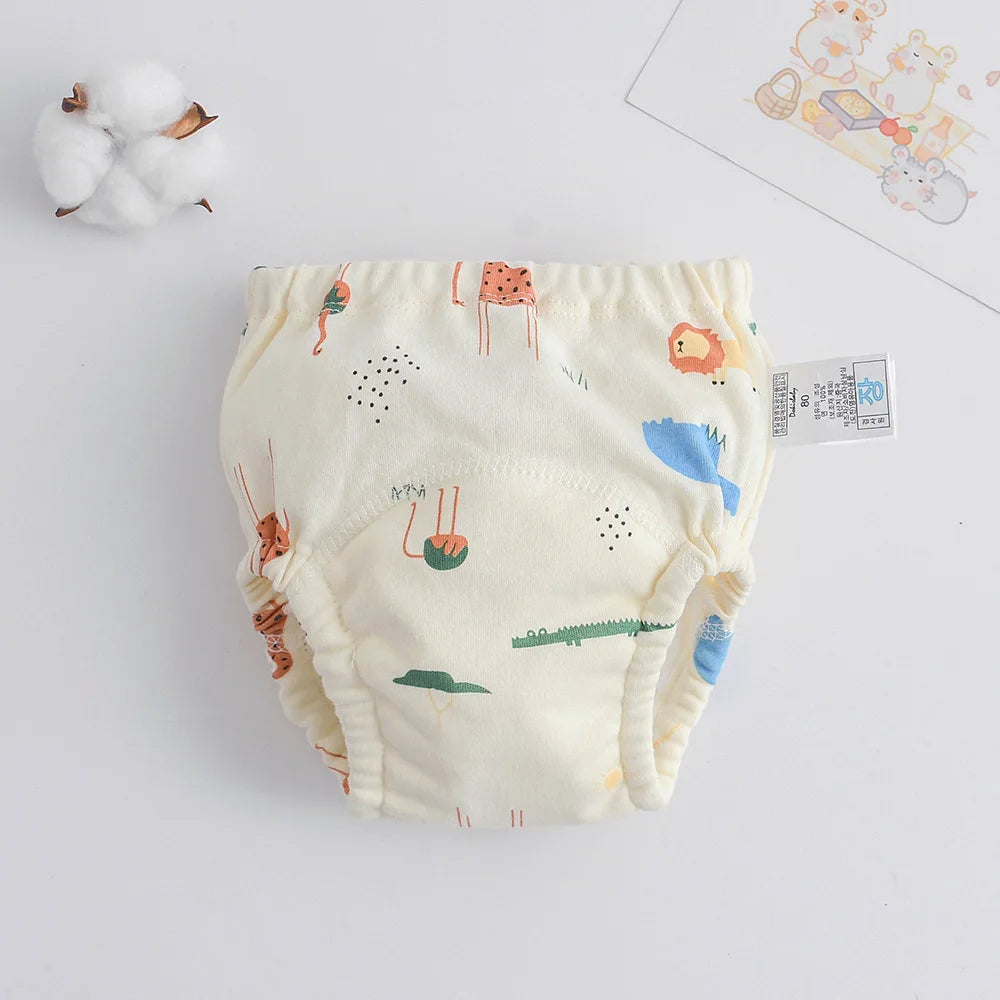 Cotton Baby Training Pants for Kids Diaper Waterproof Underwear Infant Panties Washable Boys Girl Cloth Diapers Reusable Nappies