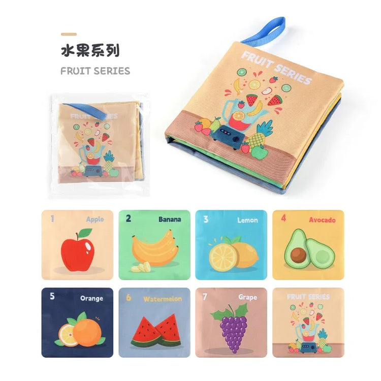 0-24 Monthes Soft Baby Cloth Books Fruits Vegetable Animals Cognitive Puzzle Infant Kids Early Learning Educational Fabric Toys